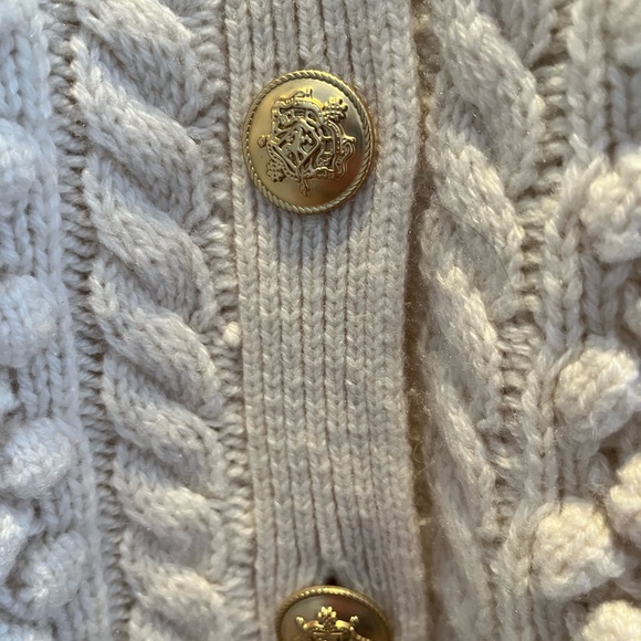 J. Crew Women's Ivory Cable Knit Cardigan - Picture 5 of 5